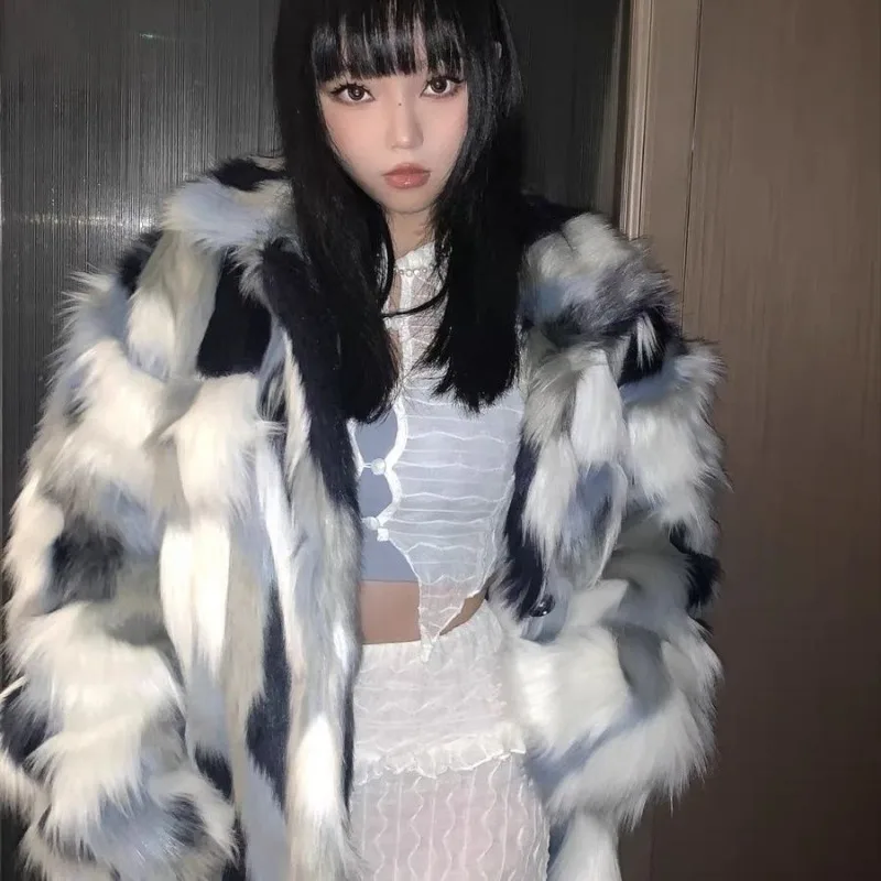 Luxury Eco-friendly Fox Fur Coat Warm Winter Plush for Women - Image 4