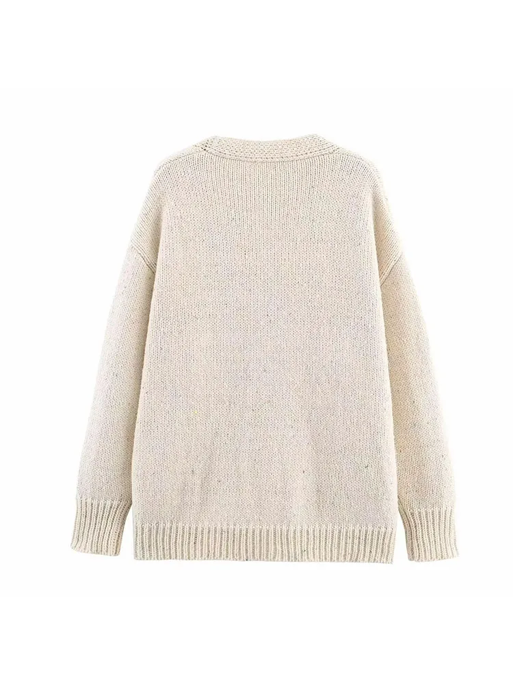 Autumn Comfy Long-Sleeve Cardigan with Pockets - Image 3