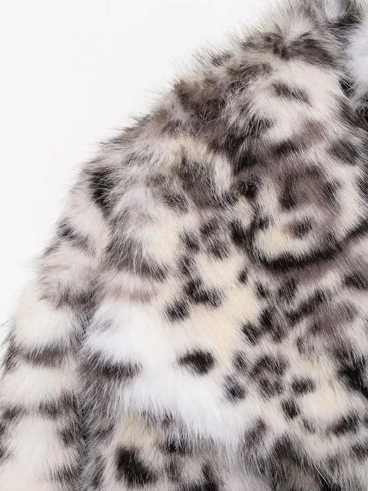 Women’s Loose Turn-Down Collar Fur Jacket - Image 4