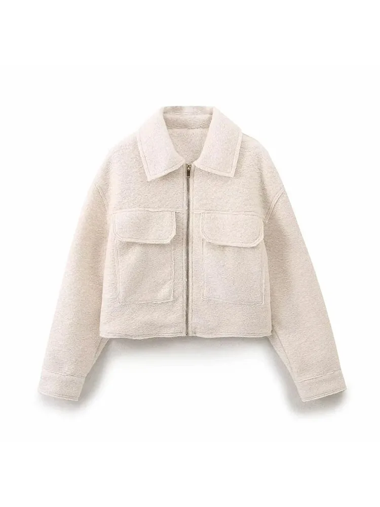 Women’s Versatile Short Collar Jacket Coat - Image 2