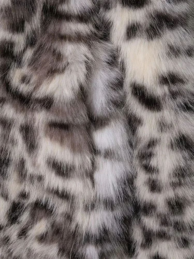 Women’s Loose Turn-Down Collar Fur Jacket - Image 5