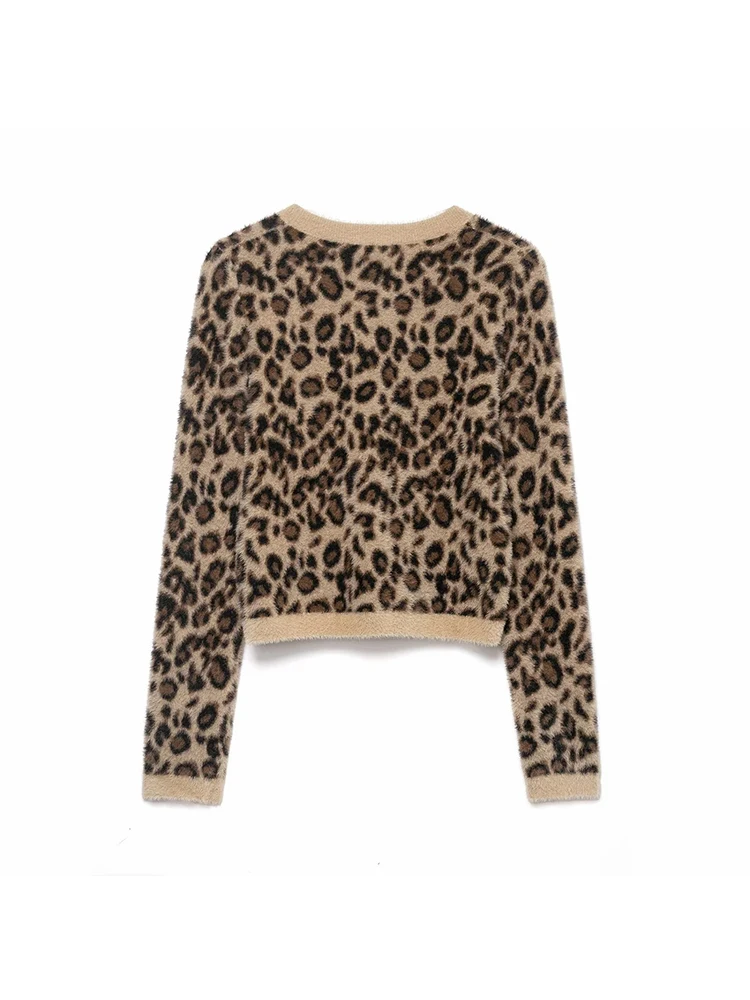 Women’s Animal Pattern Knit Sweater - Image 2