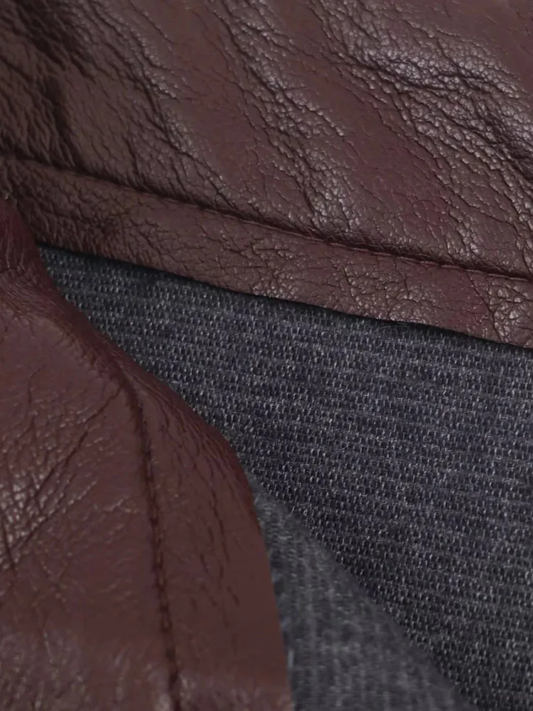 Autumn Leather Belt A Line Skirt - Image 3