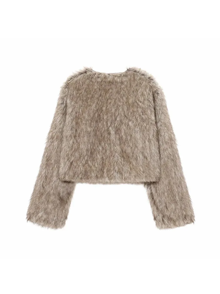 Autumn Winter Long Sleeve Warm Jacket for Women - Image 3