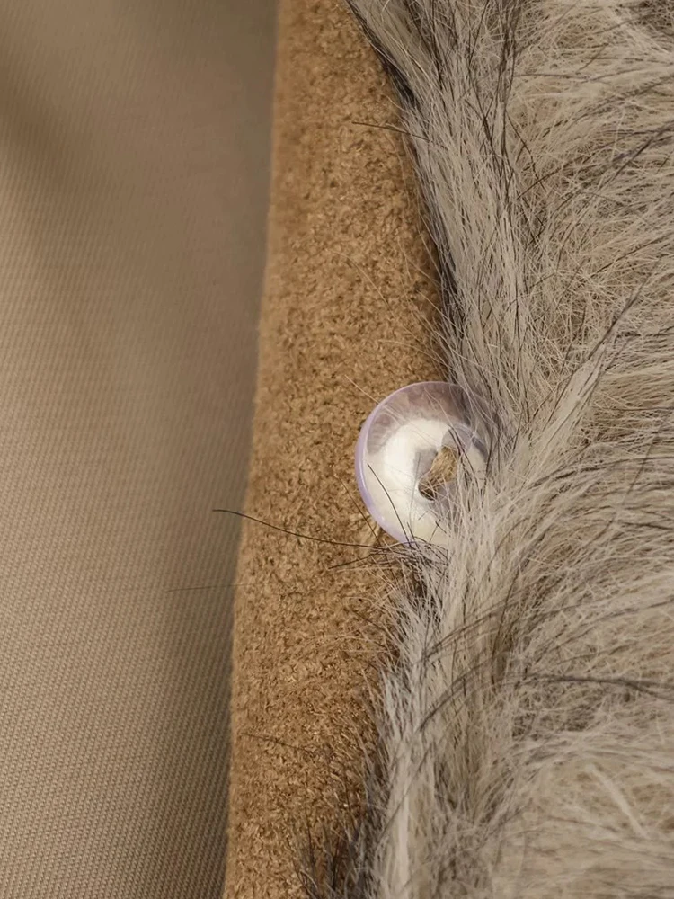 Women’s Suede Faux Fur Lapel Jacket - Image 5