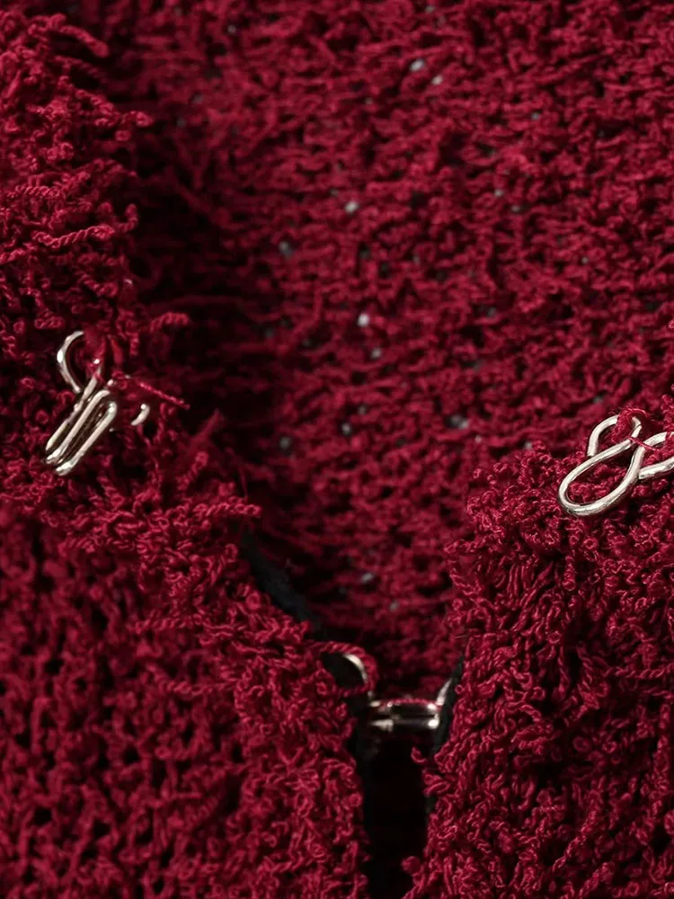 2025 Autumn Cropped Knitted Cardigan - Image 3