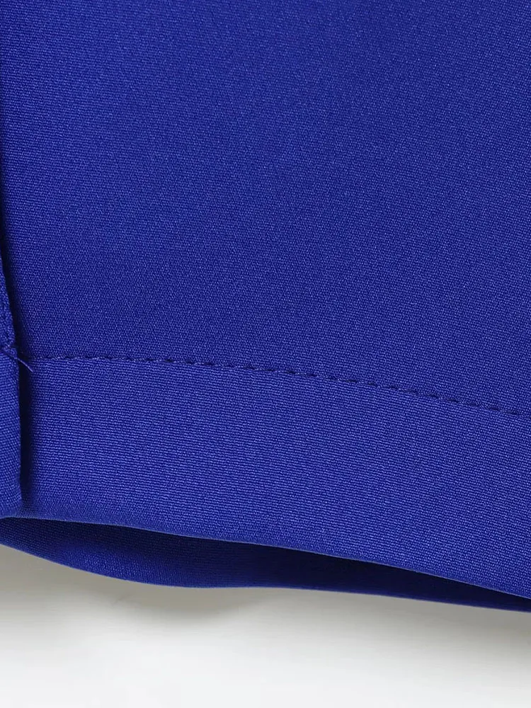 Autumn Winter Double-Breasted Halter Mini Dress - Image 5