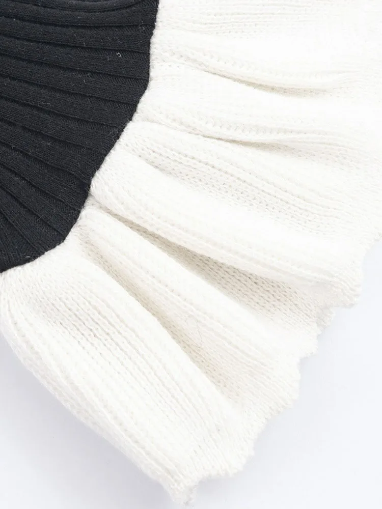 Women’s Color Block Contrast Knit Sweater - Image 3