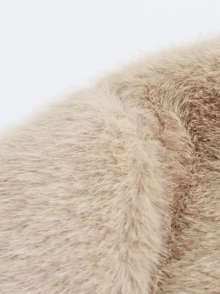 Simple Casual Single Breasted Fur Coat for Women - Image 4