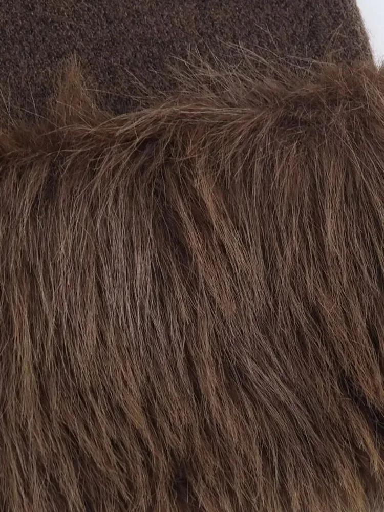 2025 Autumn Retro Spliced Knitted Cardigan - Image 7