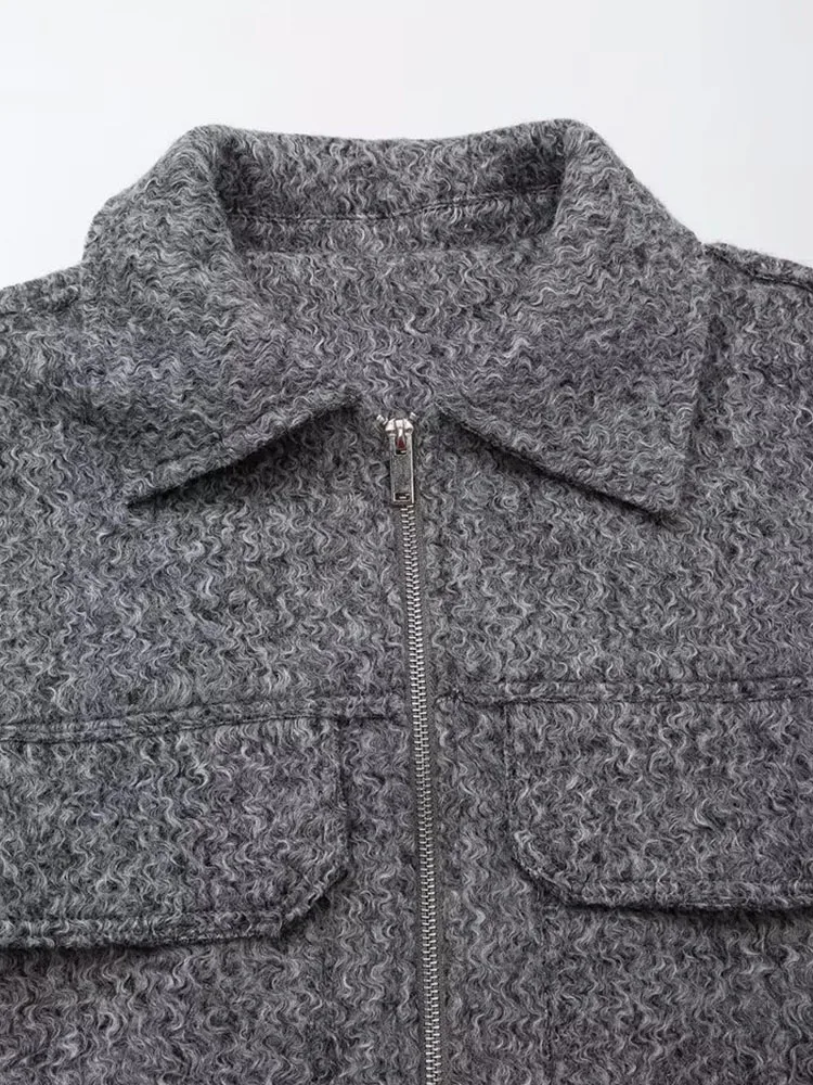 Women’s Versatile Short Collar Jacket Coat - Image 6