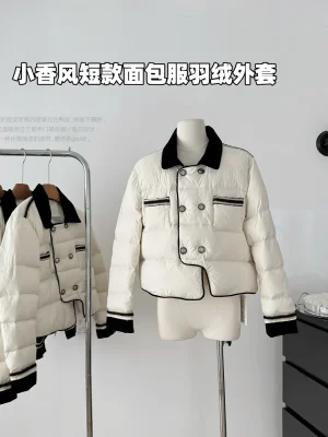 2025 Korean Winter Double-Breasted Short Parka