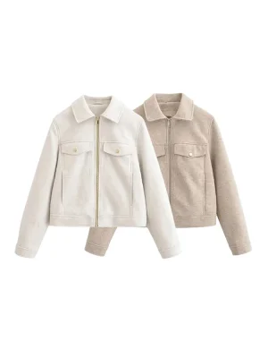 Women's 2025 Classic Lapel Soft Short Jacket