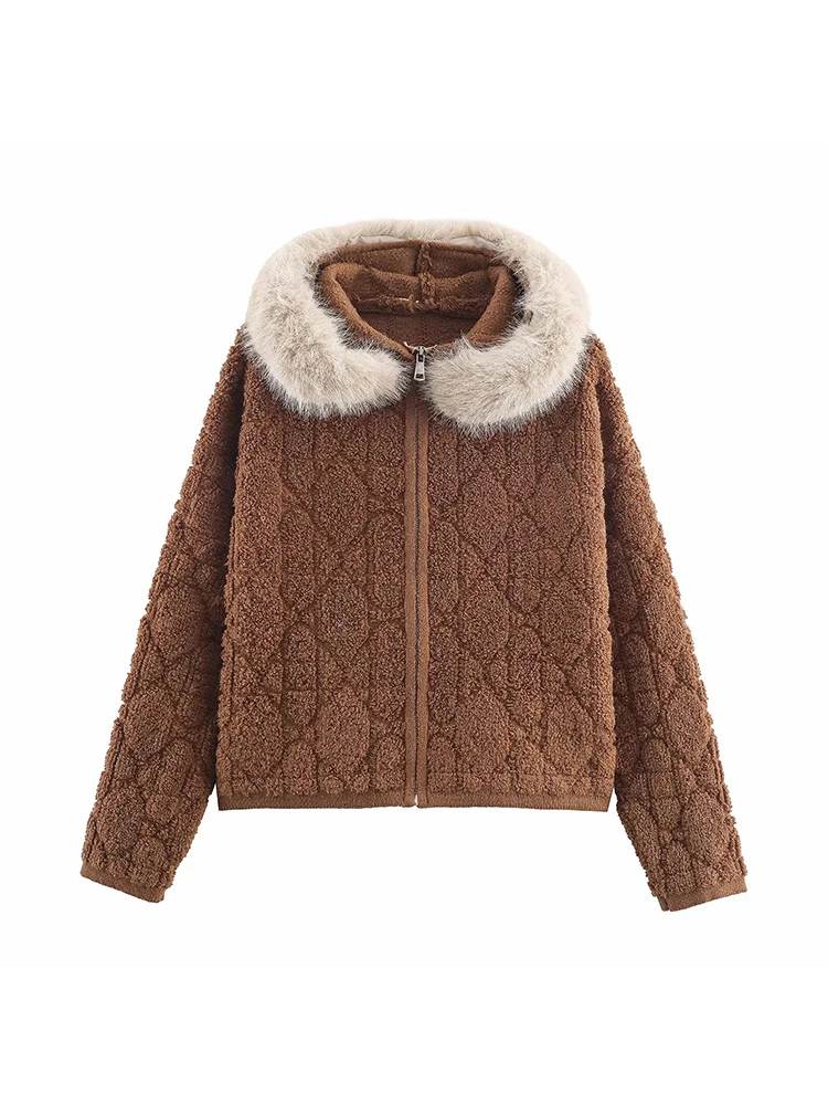 Casual Loose Cashmere Sweater Hoodie - Image 2