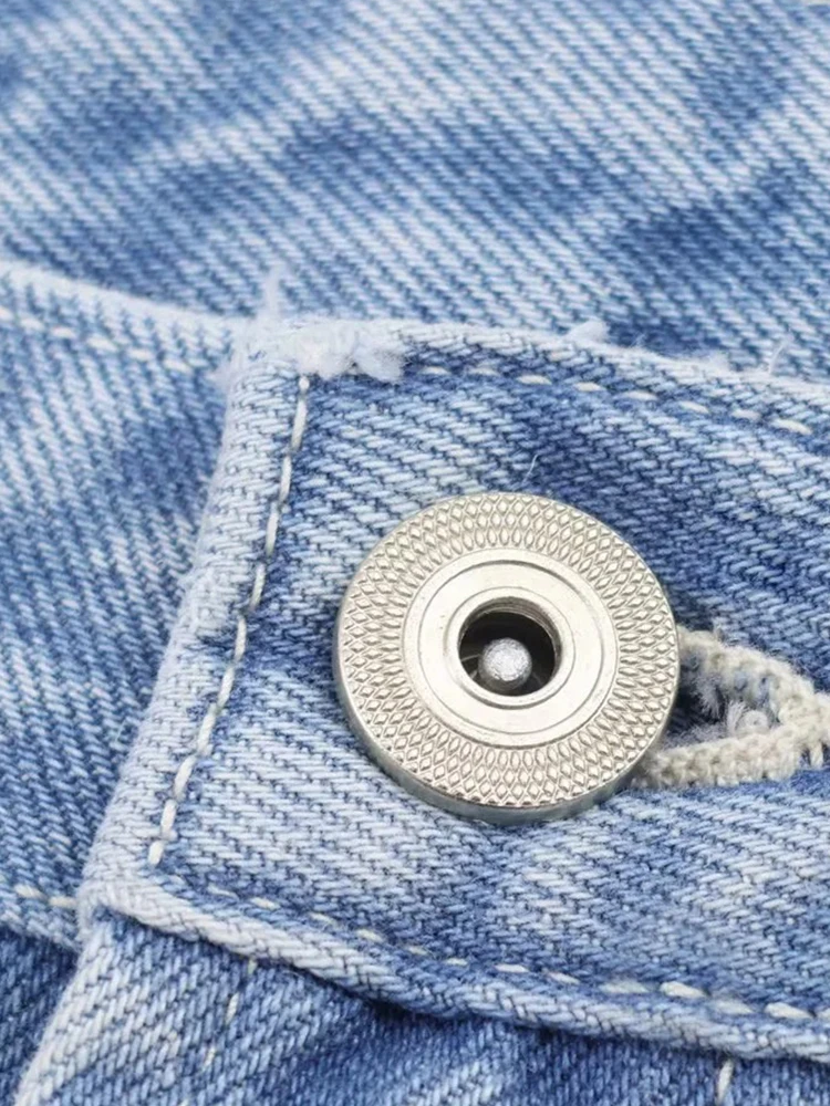 Women’s Denim Trouser Set with Water Drill Decoration - Image 6