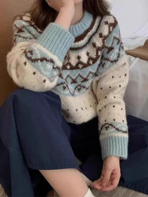 Winter Fair Isle Jacquard Sweater