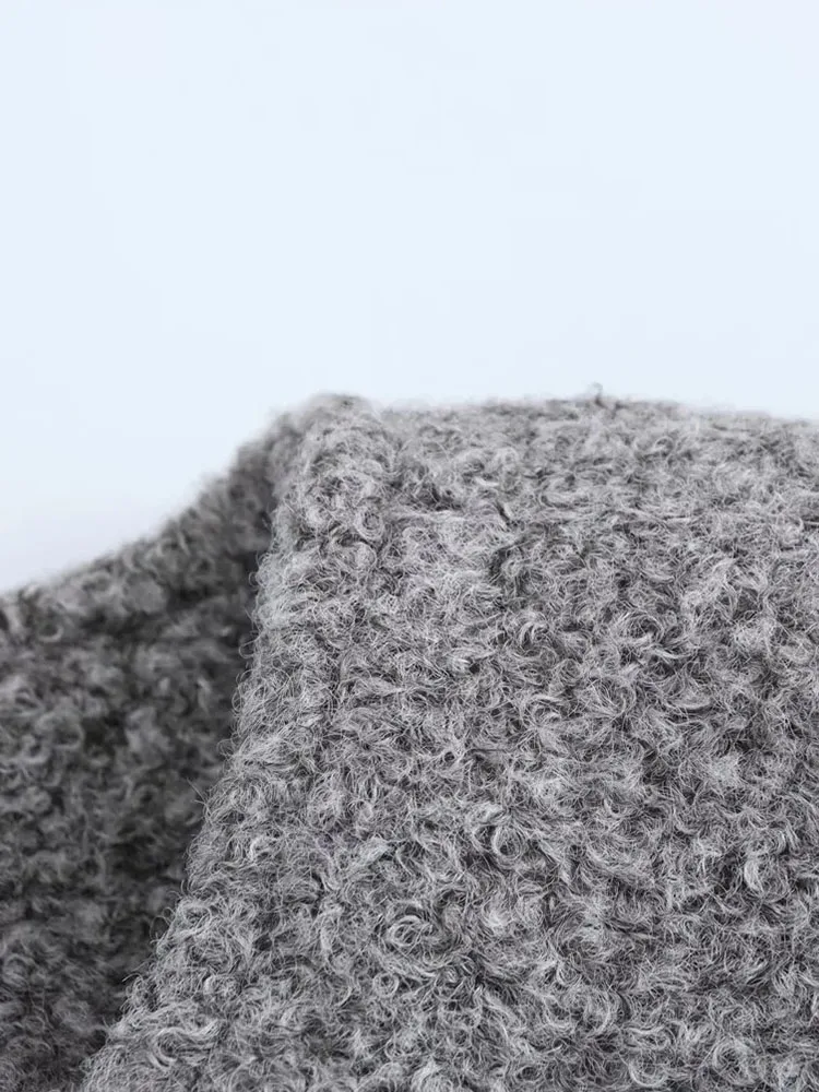 Women’s Textured Long Sleeve O Neck Short Coat - Image 5