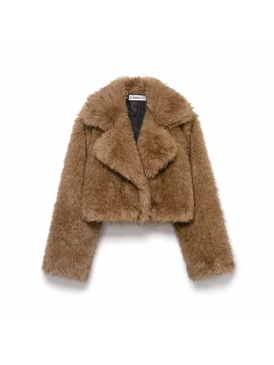 Autumn Winter Faux Fur Jacket