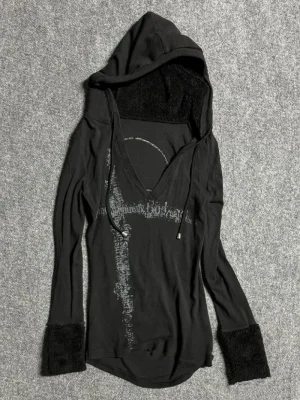 American Vintage Black V-Neck Hoodie