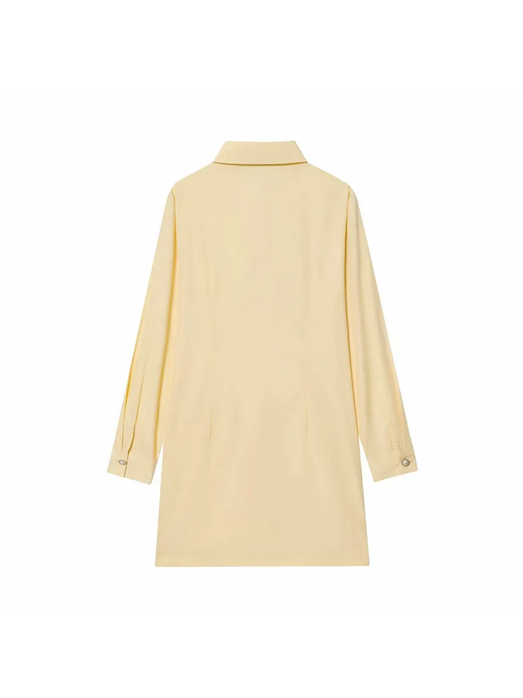 Women’s 2025 Elegant Turn-Down Collar Mini Dress - Image 5