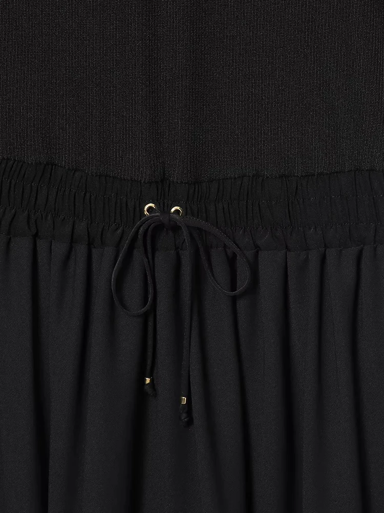 Women’s Black Splice Sleeveless Midi Dress - Image 6