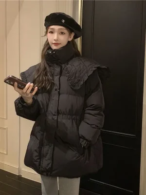 Korean Slim A-Line Parka Women Winter