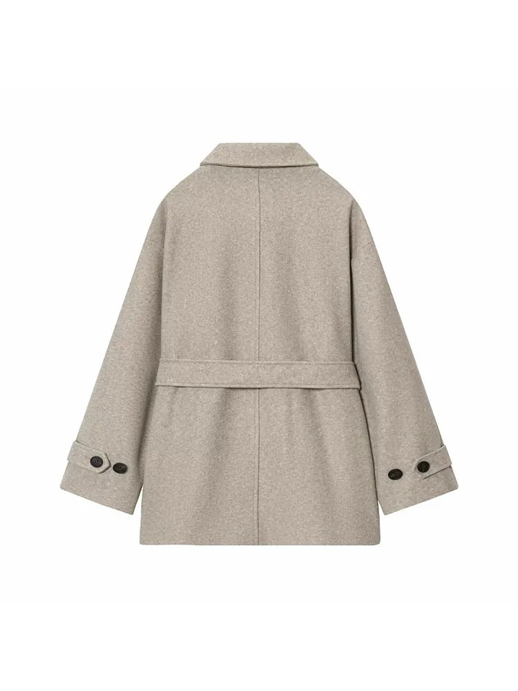 Women's 2025 Autumn Soft Loose Jacket with Double Collar - Image 6