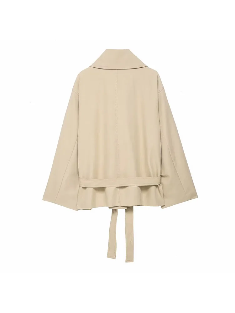 2025 Autumn Belted Jacket and Shorts Set - Image 3