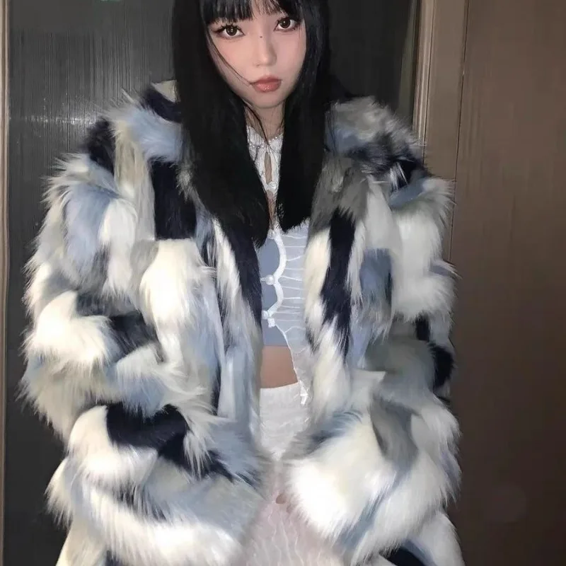 Luxury Eco-friendly Fox Fur Coat Warm Winter Plush for Women - Image 2