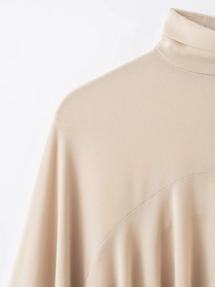 Women’s Loose Layered Cape Coat Casual Long Sleeve Top - Image 4