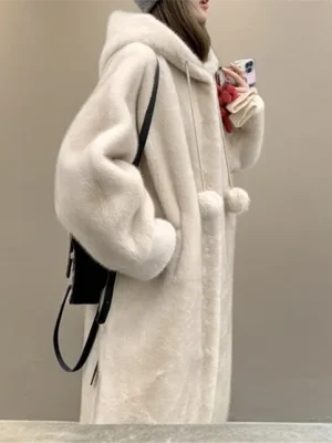 Soft Faux Fur Hooded Winter Coat