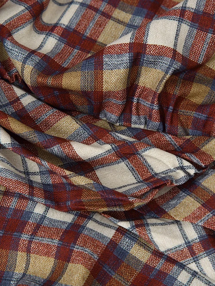 Women’s Slimming Plaid A-Line Mini Dress - Image 6