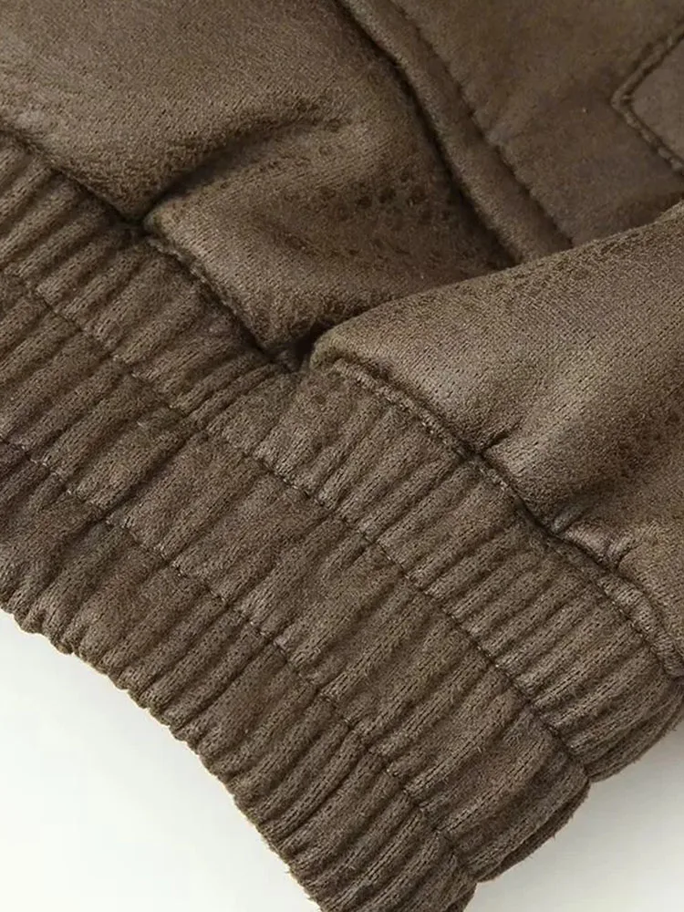 Women’s Loose Fit Fur-Collar Jacket with Pockets - Image 6