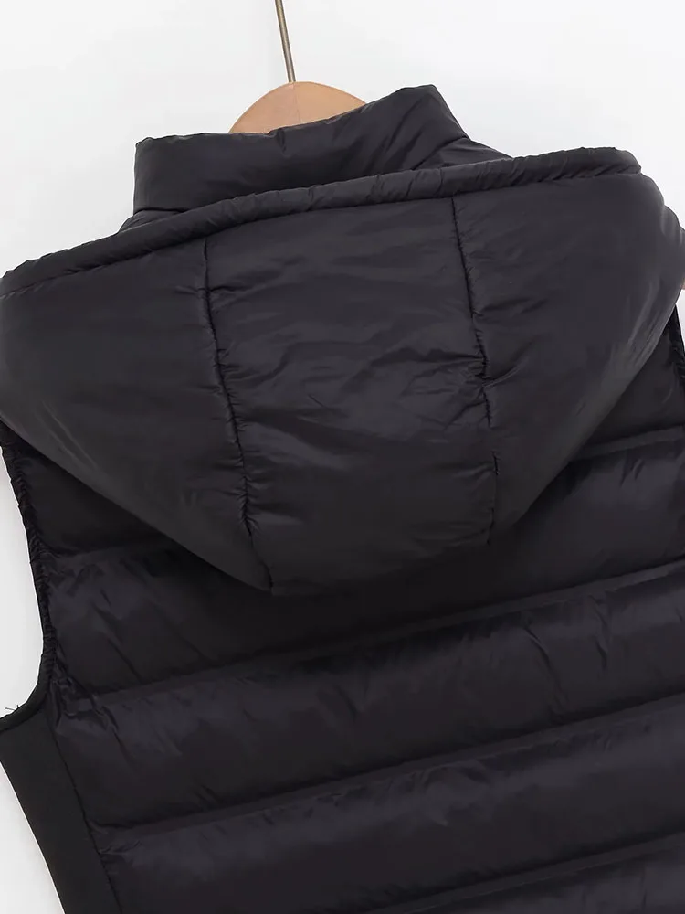 Autumn Winter Lightweight Hooded Zipper Vest - Image 5
