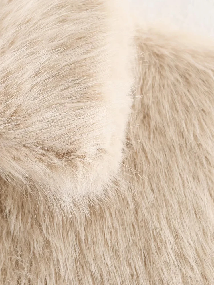 Women’s Faux Fur Zipper Jacket - Image 5