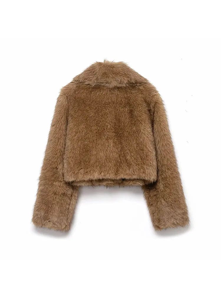 Autumn Winter Faux Fur Jacket - Image 2
