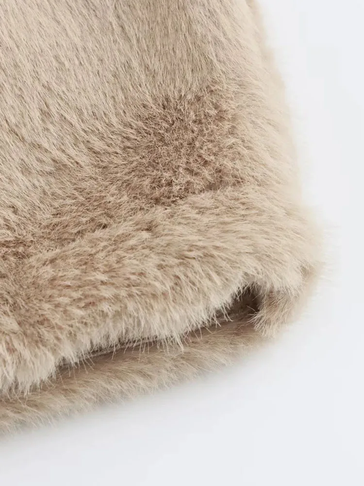 Simple Casual Single Breasted Fur Coat for Women - Image 5