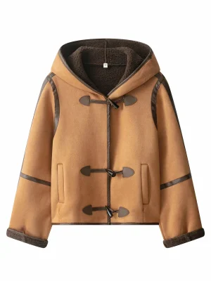 Autumn Winter Hooded Bomber Jacket Women