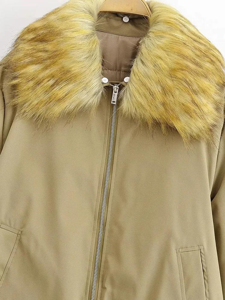 Women’s Quilted Loose Long Sleeve Jacket - Image 4