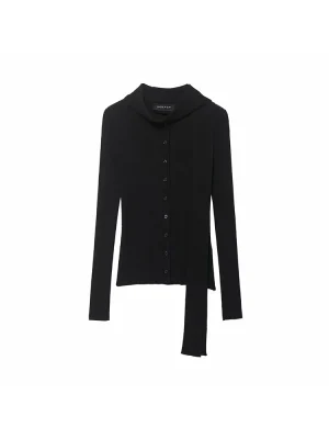 Casual Knit Scarf Cardigan Women Autumn Winter Top