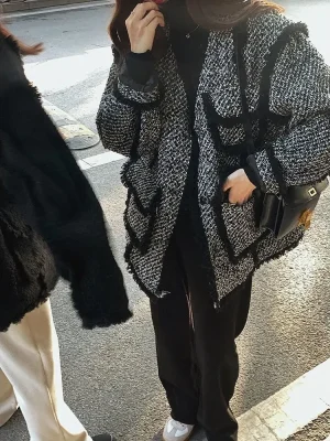 Fall Winter Tweed Jacket for Women