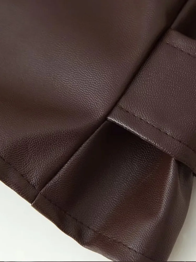 2025 Autumn Casual Loose Leather Jacket - Image 3