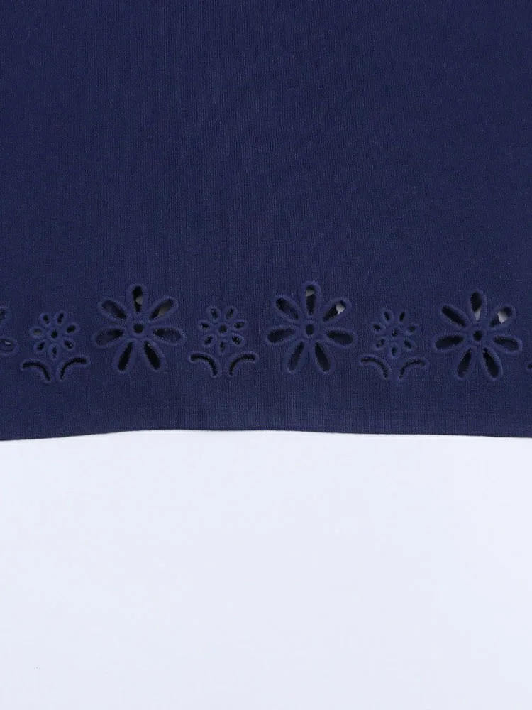 Women’s Casual Hollow Embroidery Knit Top - Image 4
