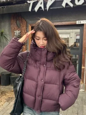 Fluffy Cloud Hooded Puffer Coat for Women