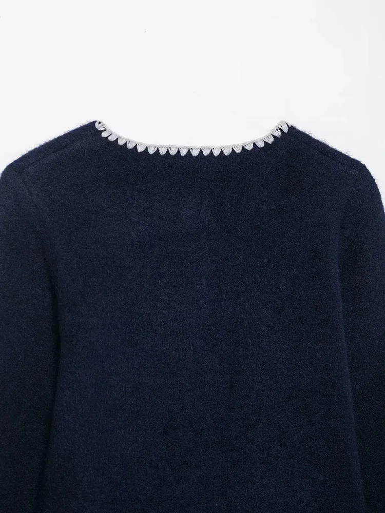 Women’s Solid Knit Sweater Coat - Image 5