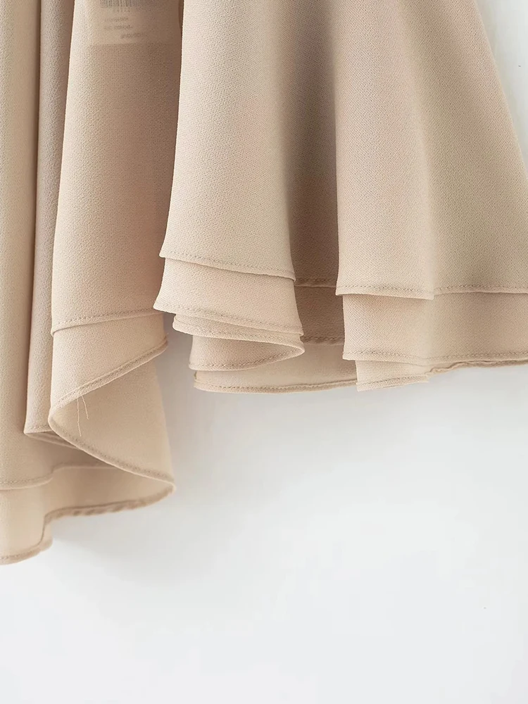 Women’s Loose Layered Cape Coat Casual Long Sleeve Top - Image 6