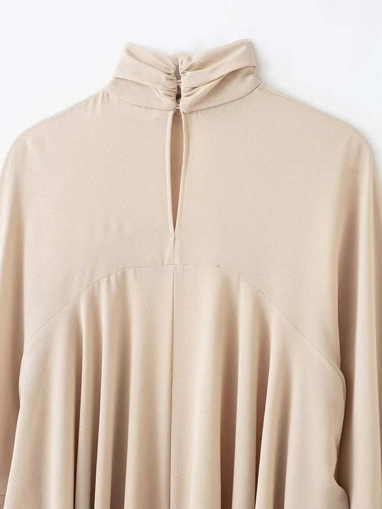 Women’s Loose Layered Cape Coat Casual Long Sleeve Top - Image 5