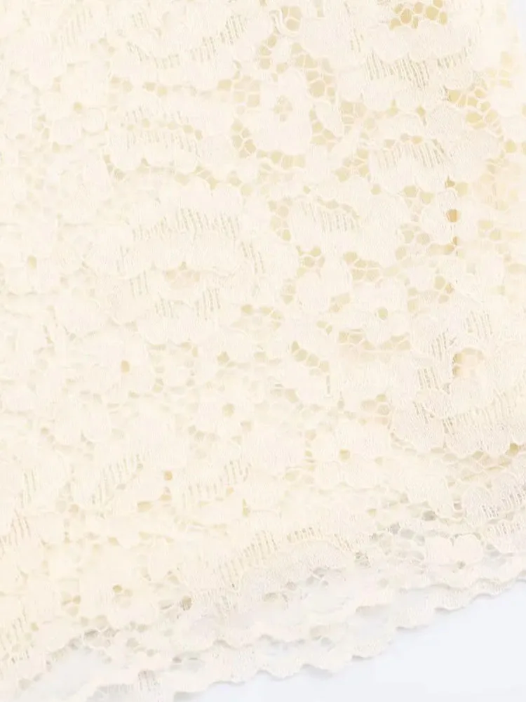 Women’s Lace Patchwork Backless Mini Dress - Image 6