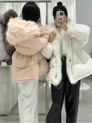 Women’s Warm Thick Hooded Fur Parka Coat