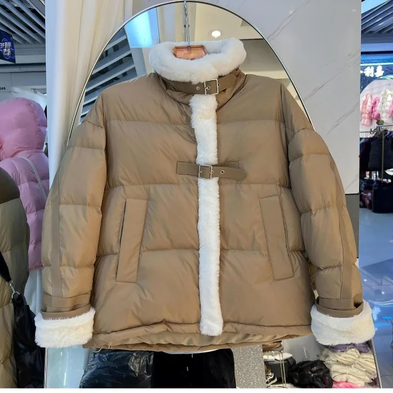 Korean Oversized Lamb Cotton Jacket Women - Image 3